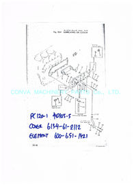 China Komatsu 4D105 Oil Cooler Cover , External Oil Cooler Accessories 6134-61-2112 supplier
