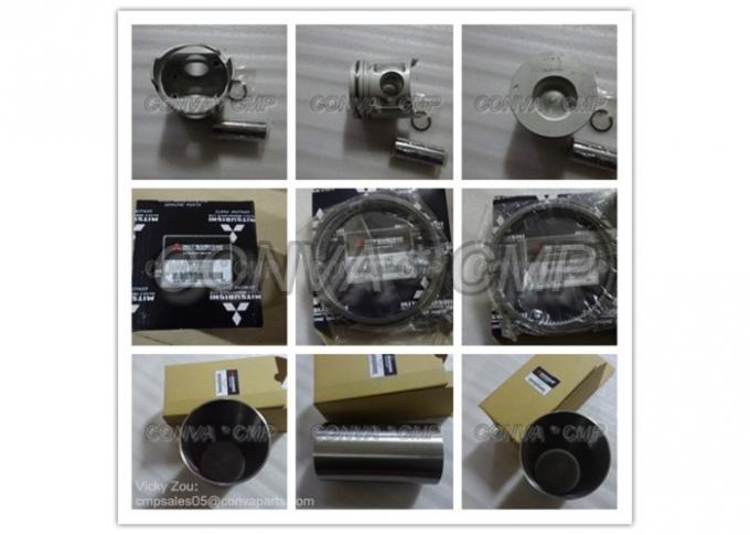 SK200 6D34 Cylinder Liner Kit ME220454 ME996442 / Piston Ring Engine Parts